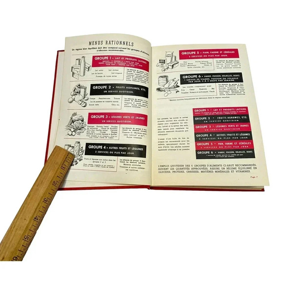 Purity Cookbook Livre de Cuisine Red Gold 1945 Edition HC Francais French - Picture 7 of 13